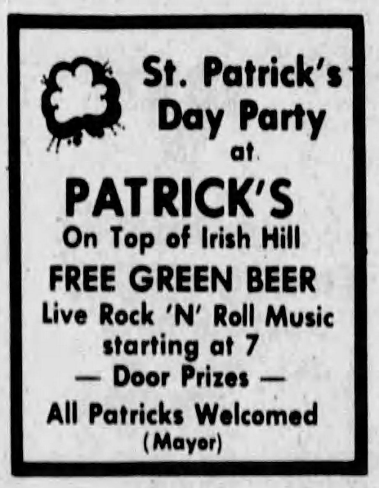 1980: Patrick's